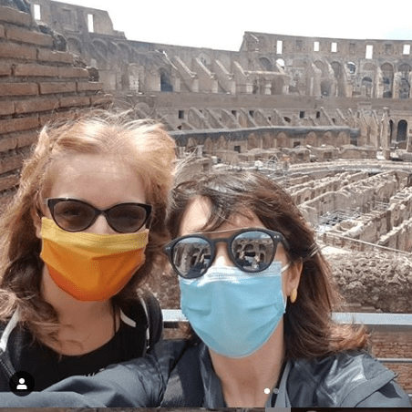 Al Colosseo con la mascherina